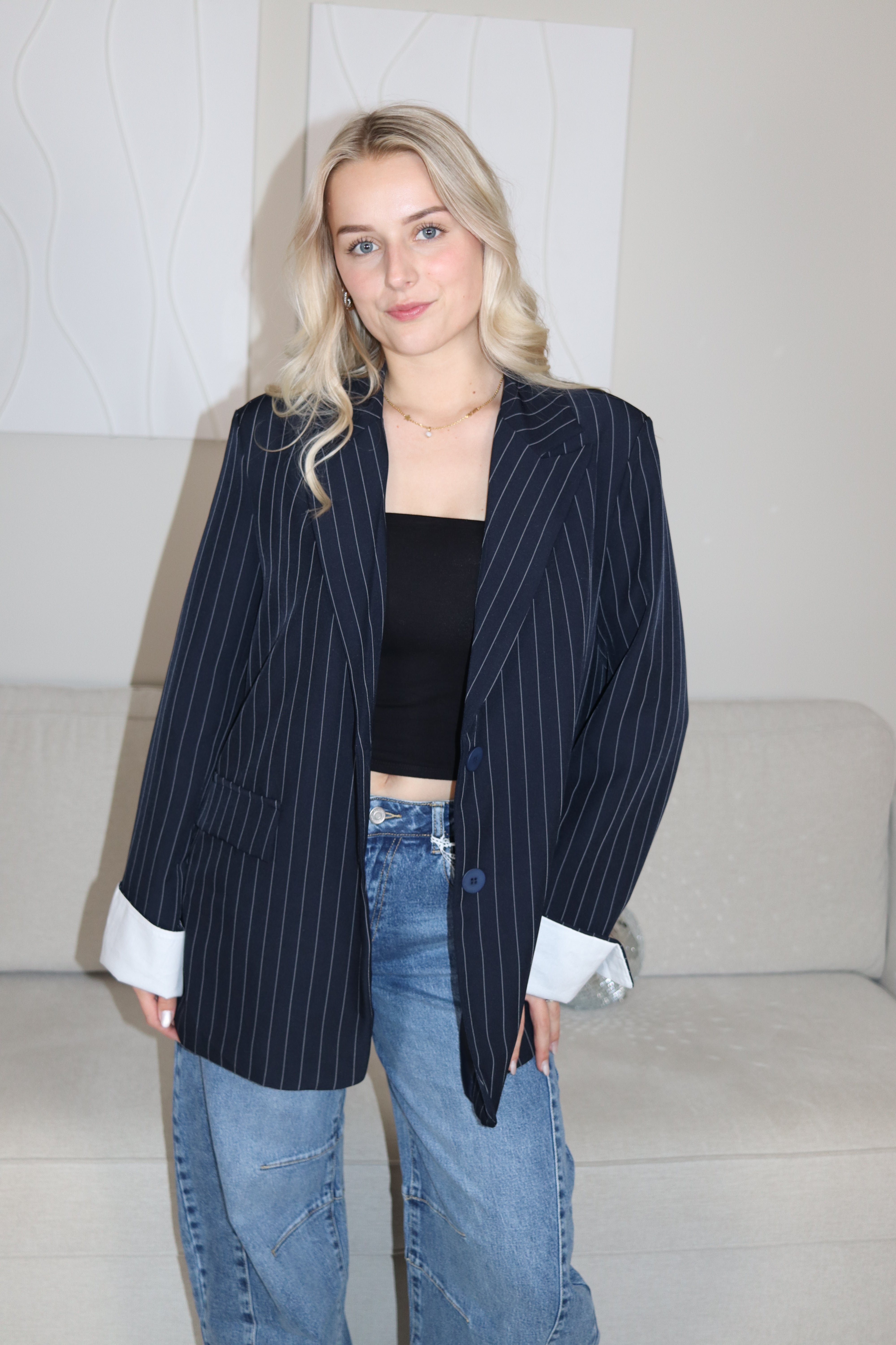 Navy olivia blazer