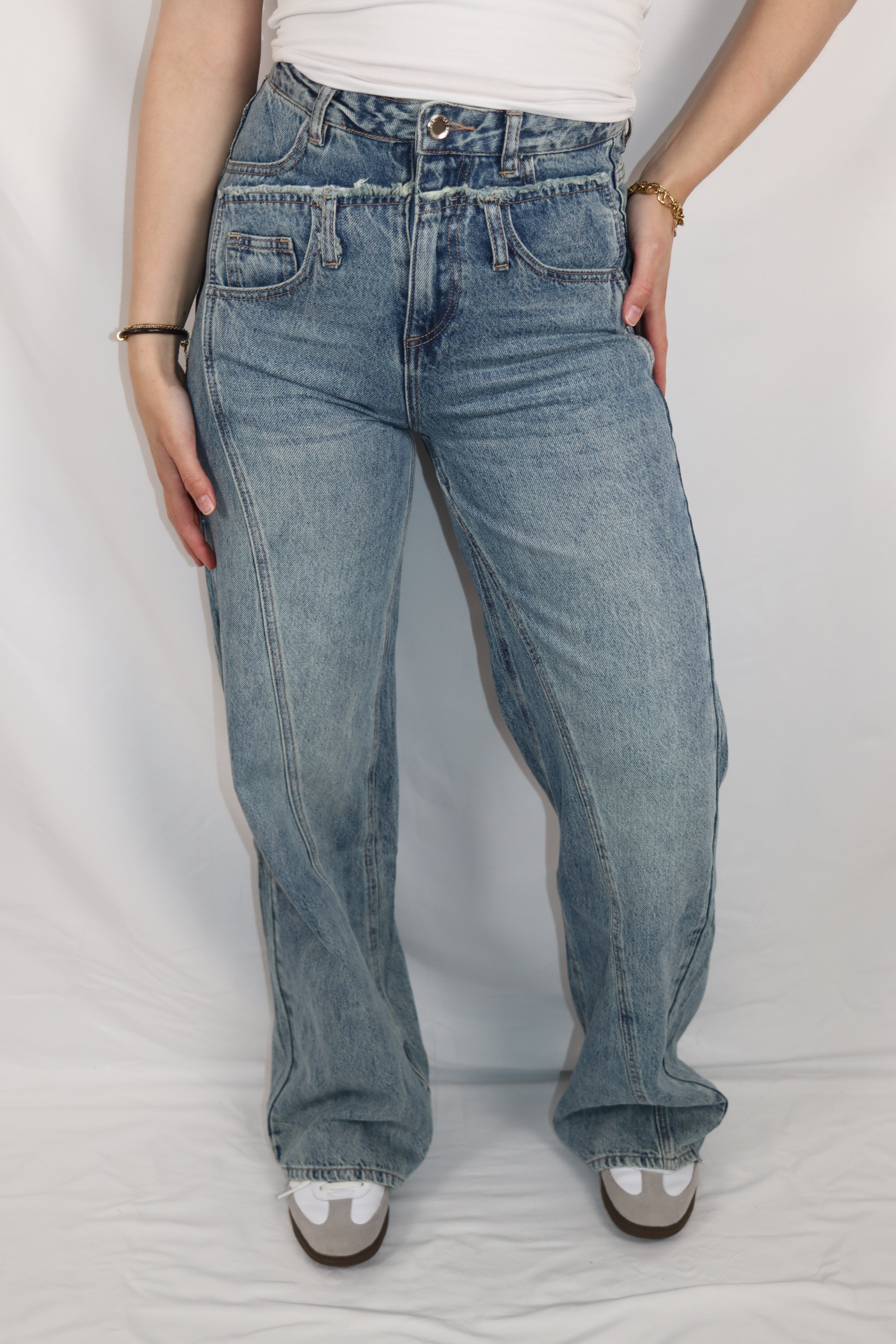 Double jeans wide leg