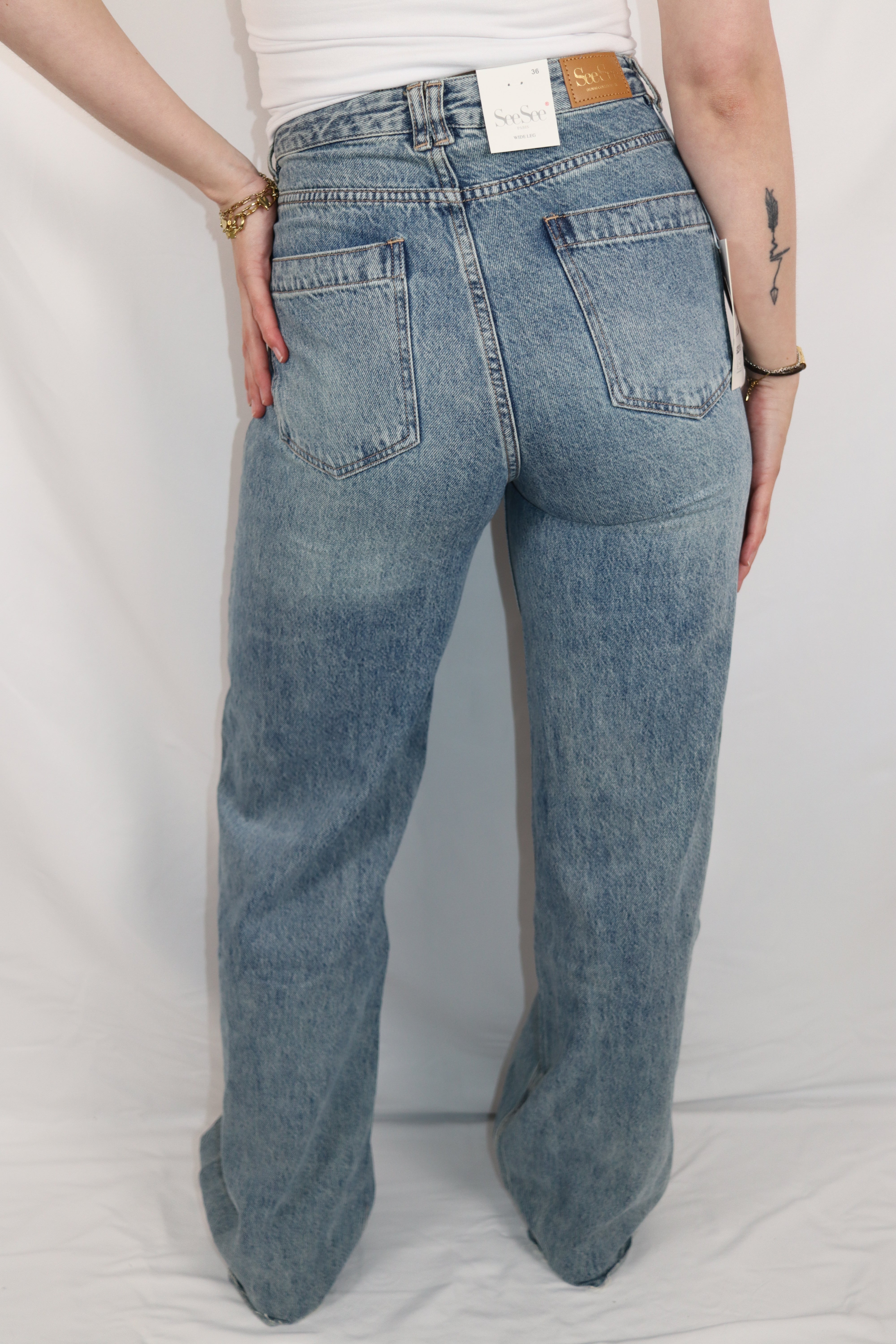 Double jeans wide leg
