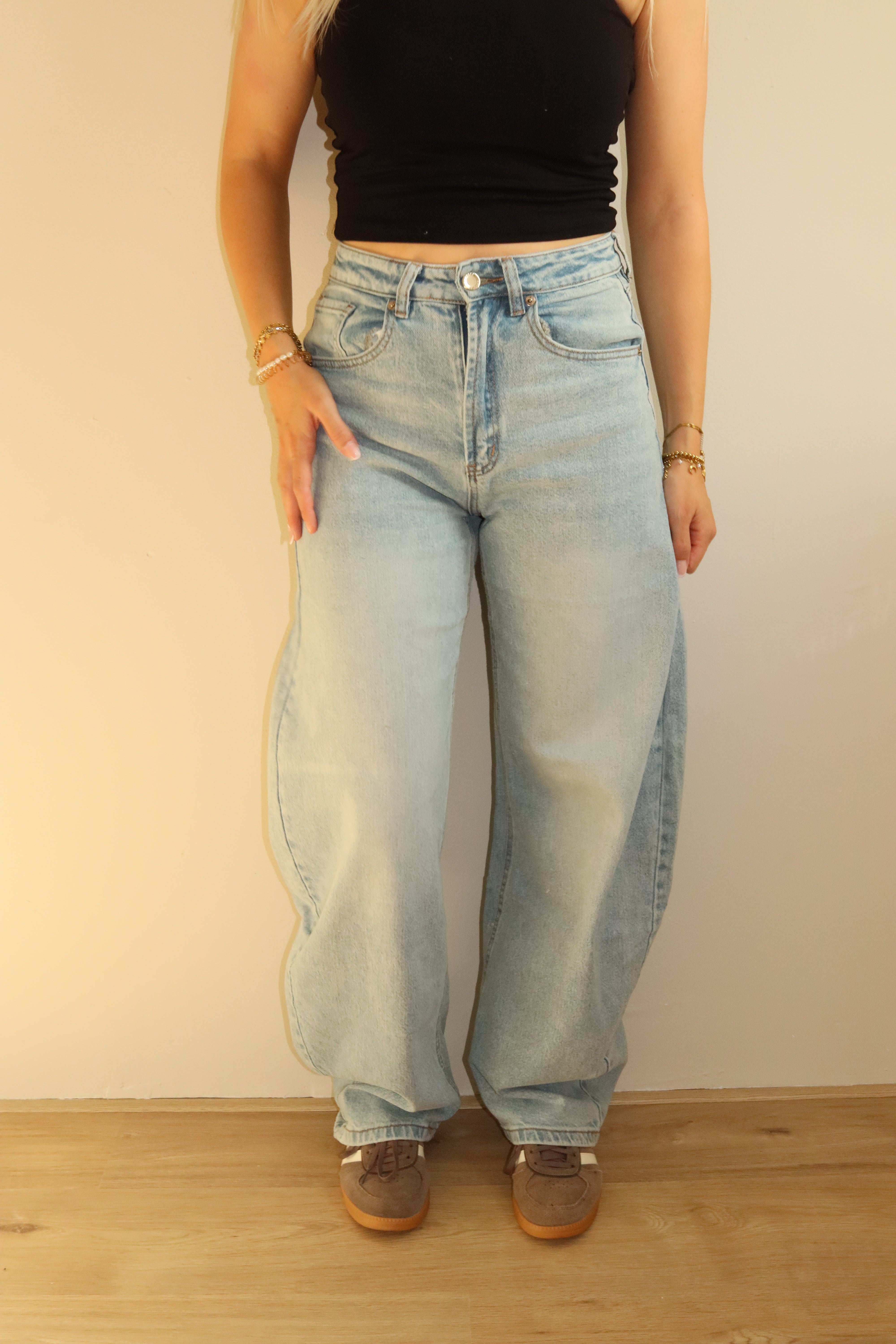 Balloon Wide Leg Jeans Blue