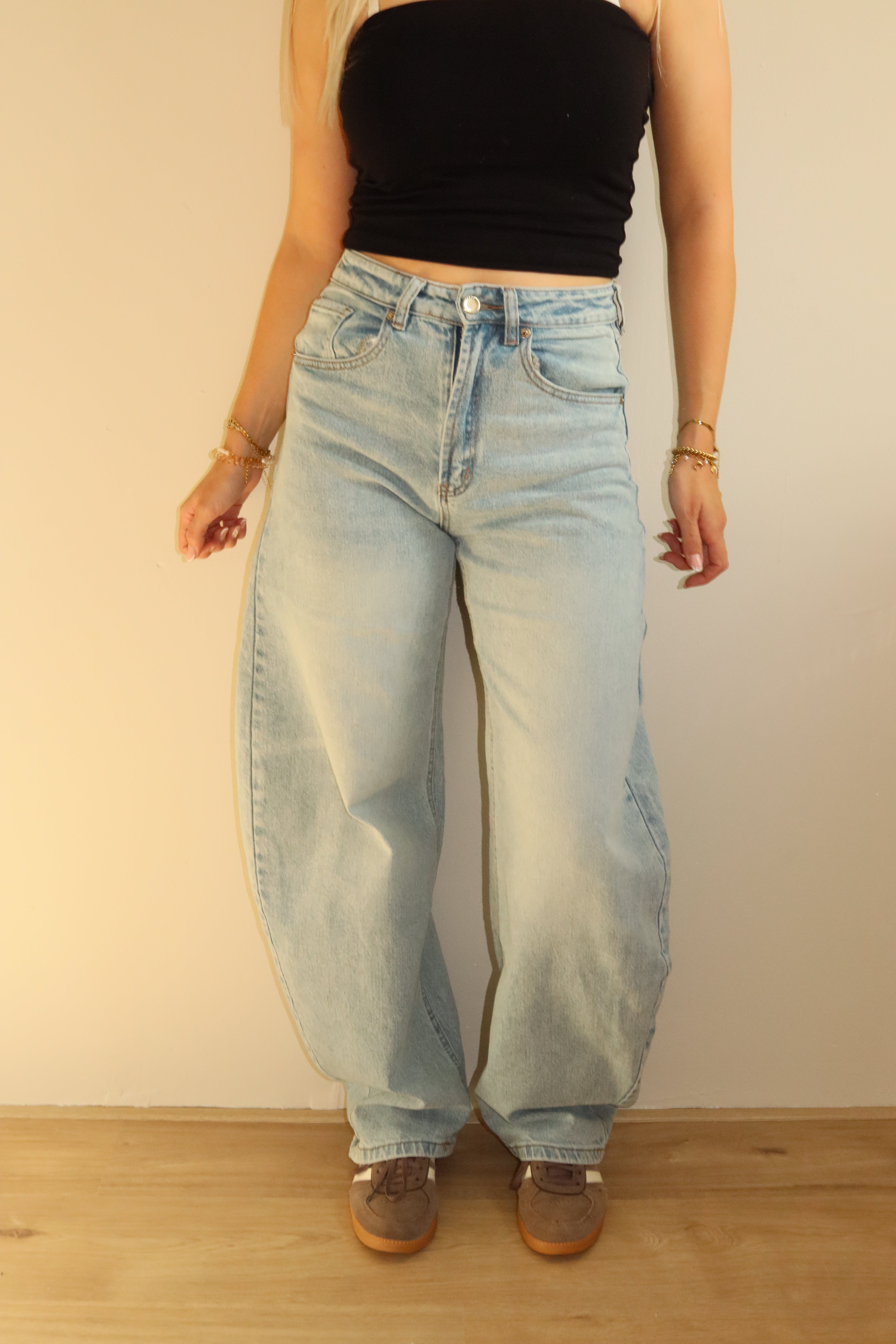 Balloon Wide Leg Jeans Blue