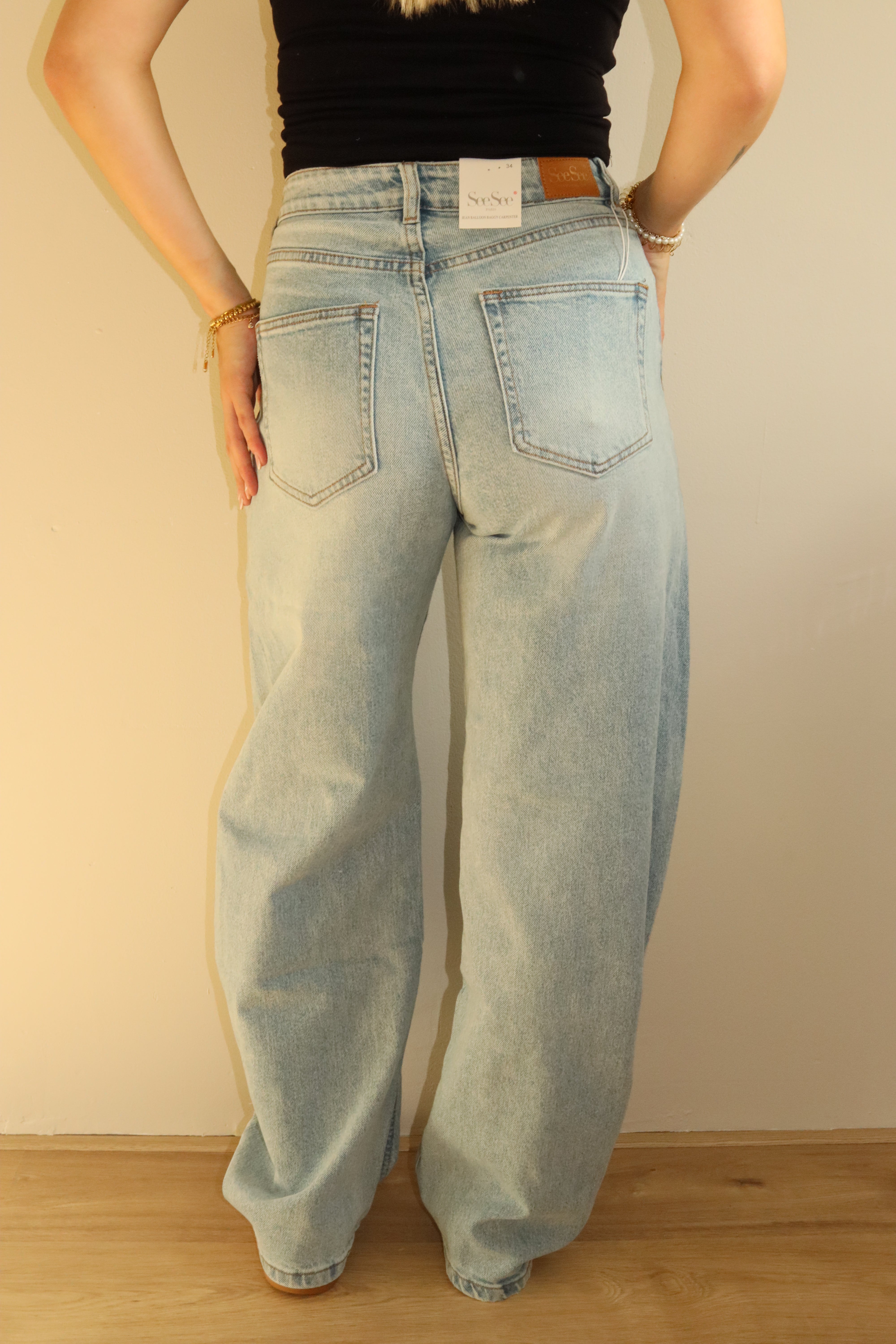 Balloon Wide Leg Jeans Blue