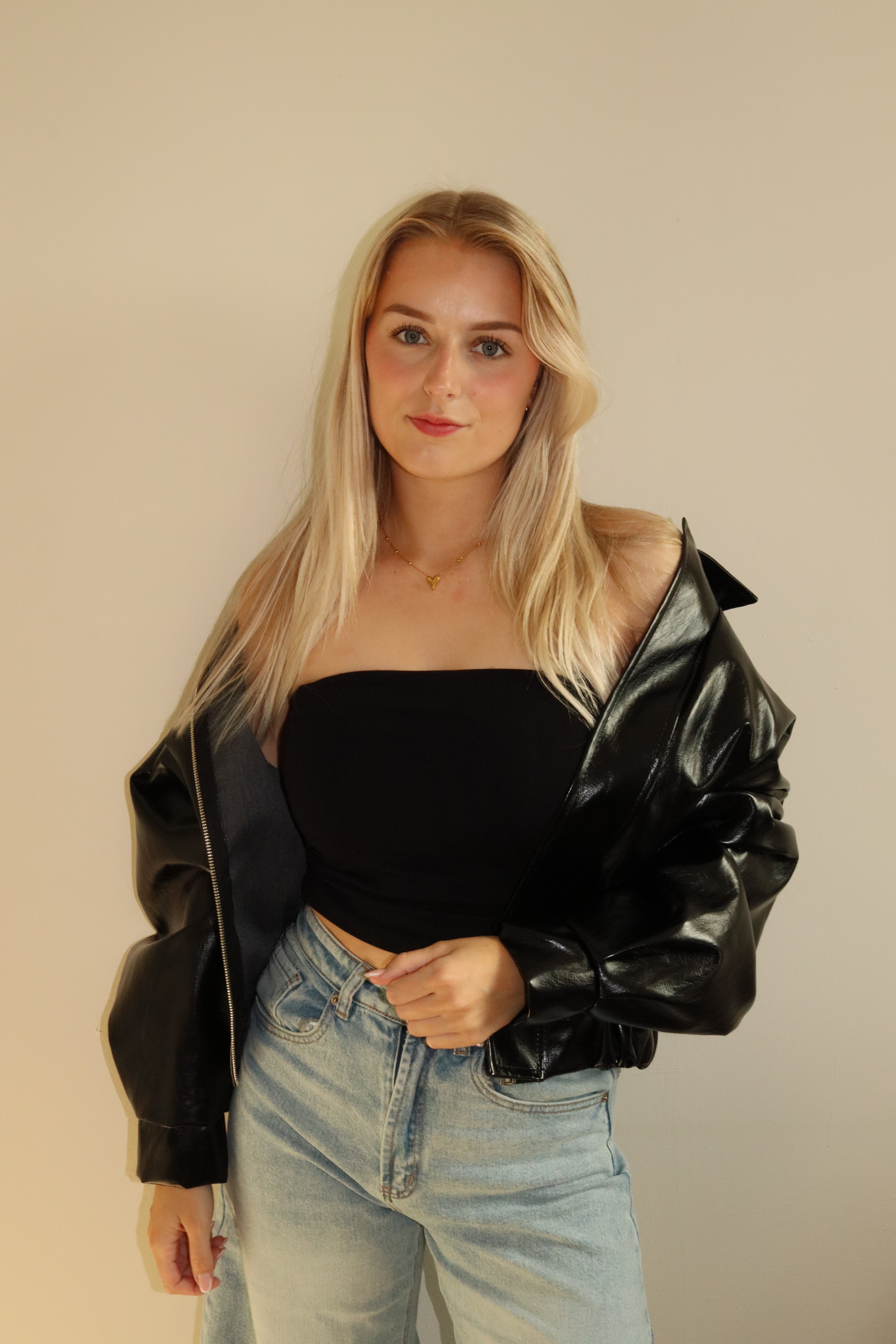 Zwarte Bandeau Top