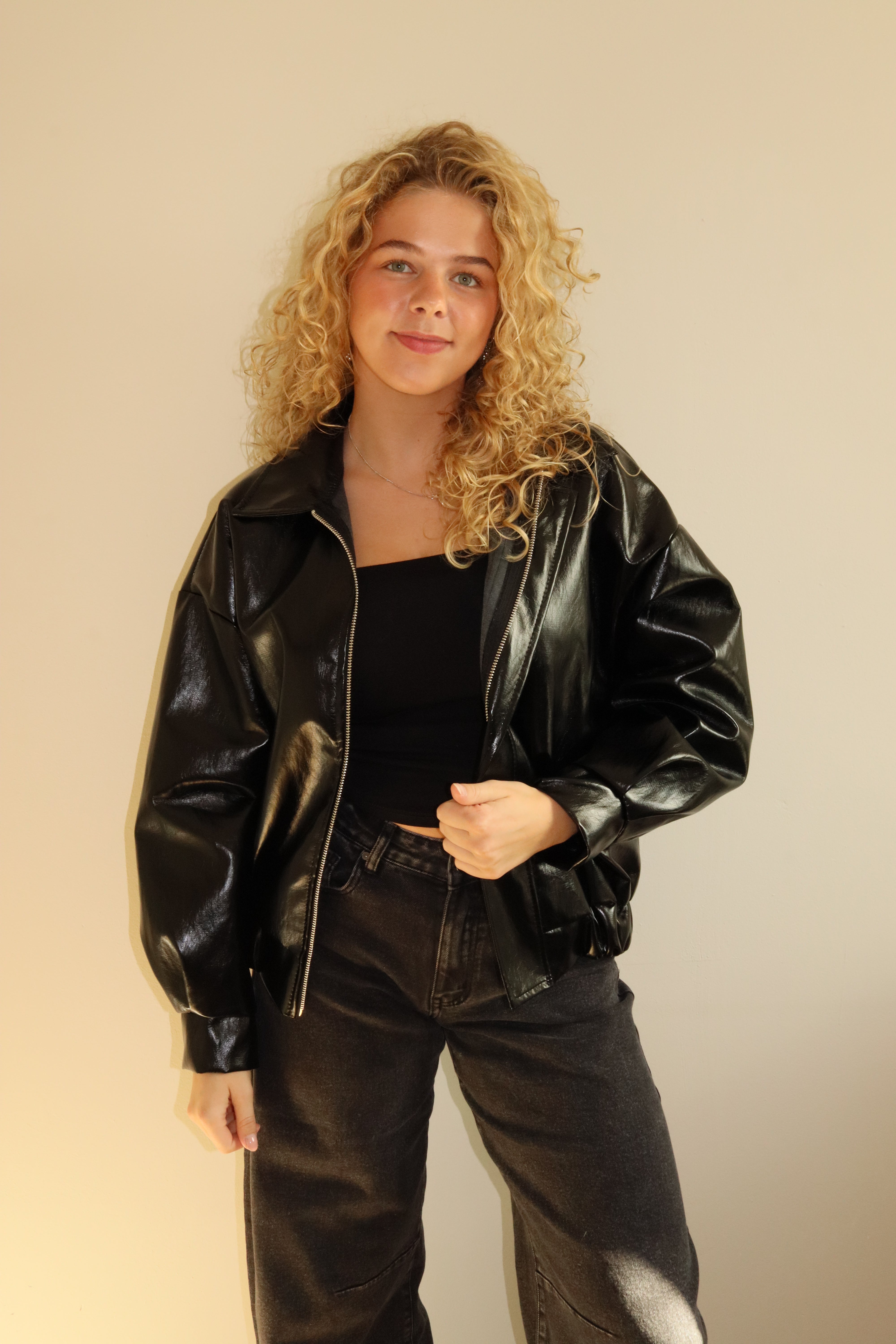 Black Shiny Jacket
