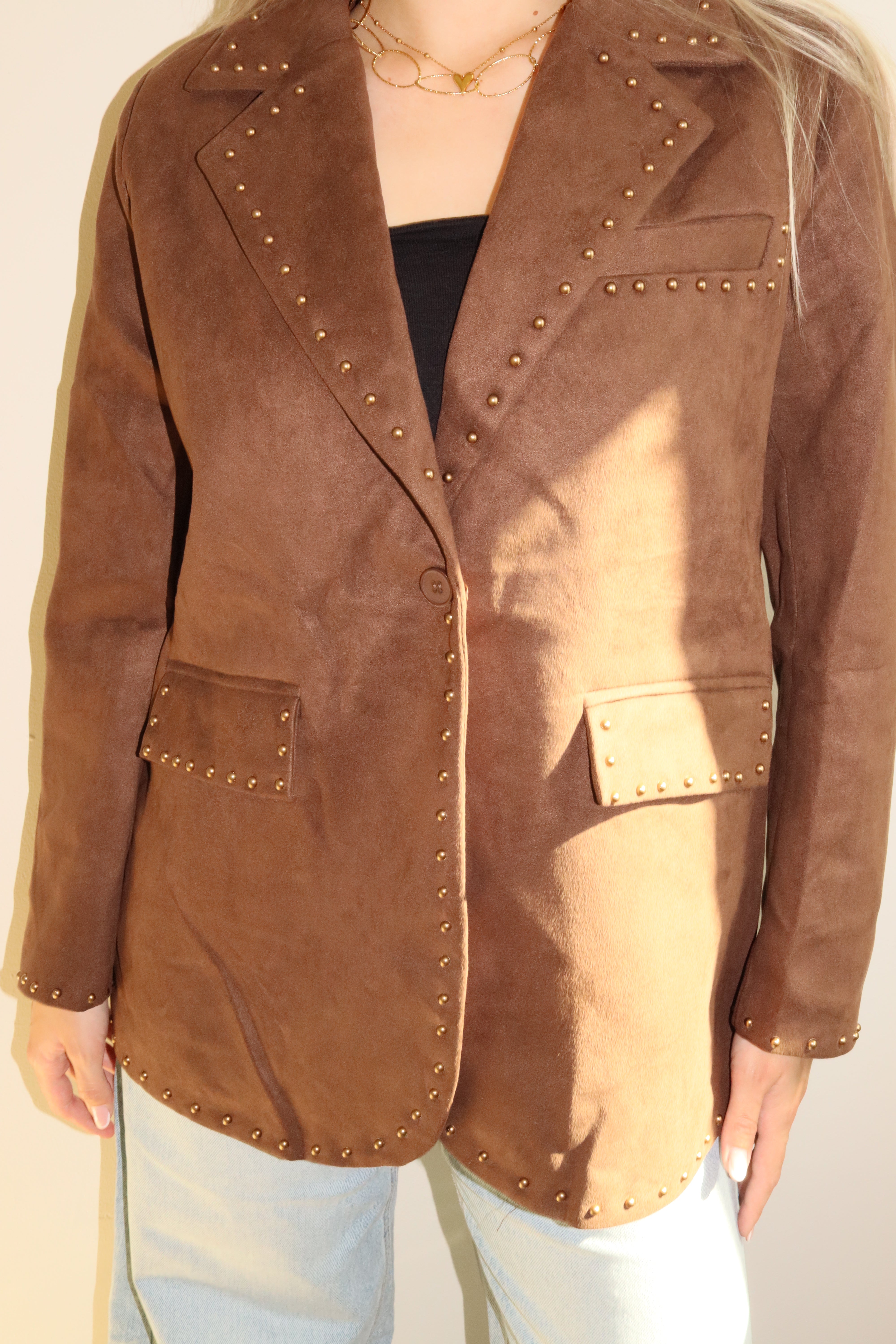 Studs Blazer Brown