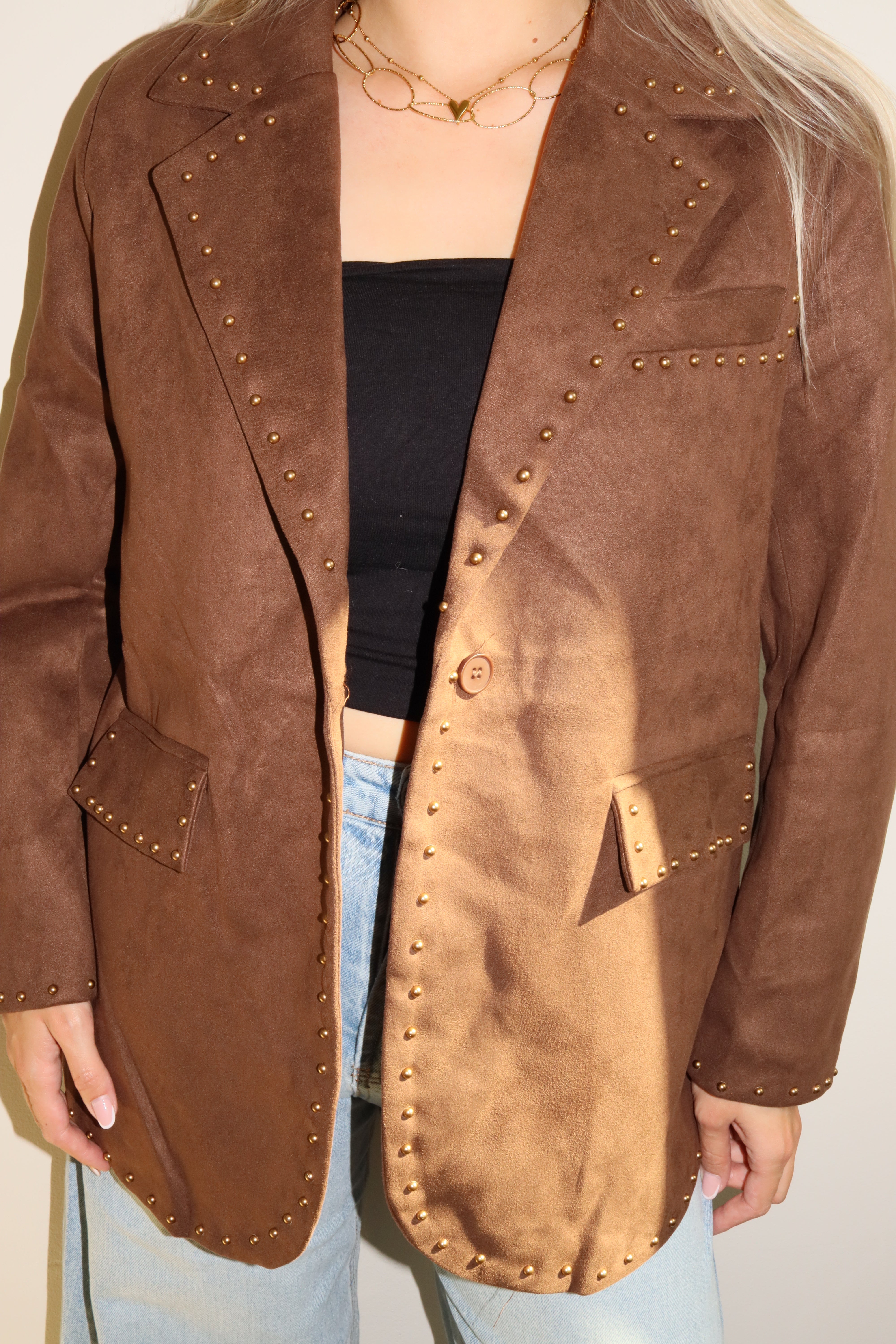 Studs Blazer Brown