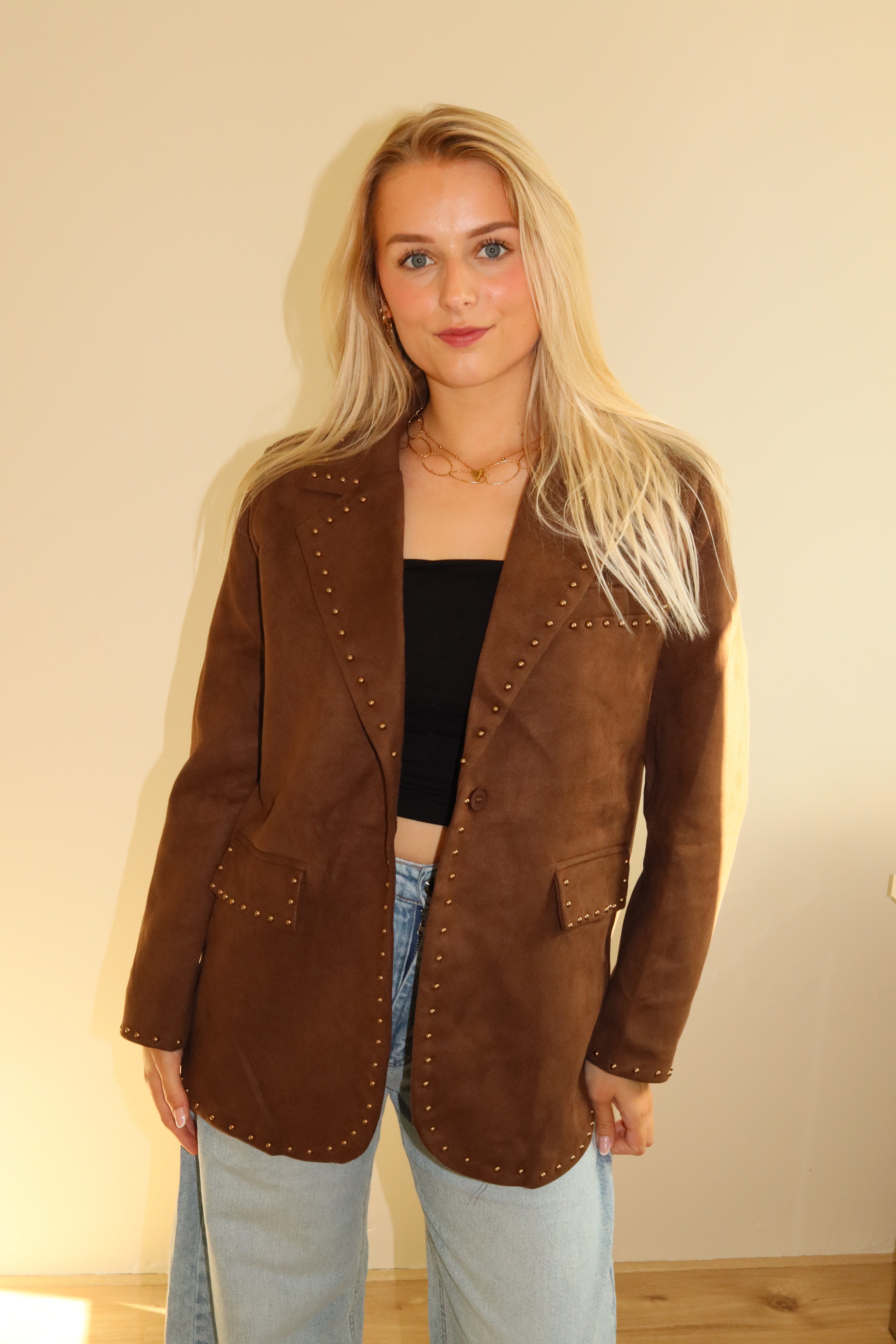 Studs Blazer Brown