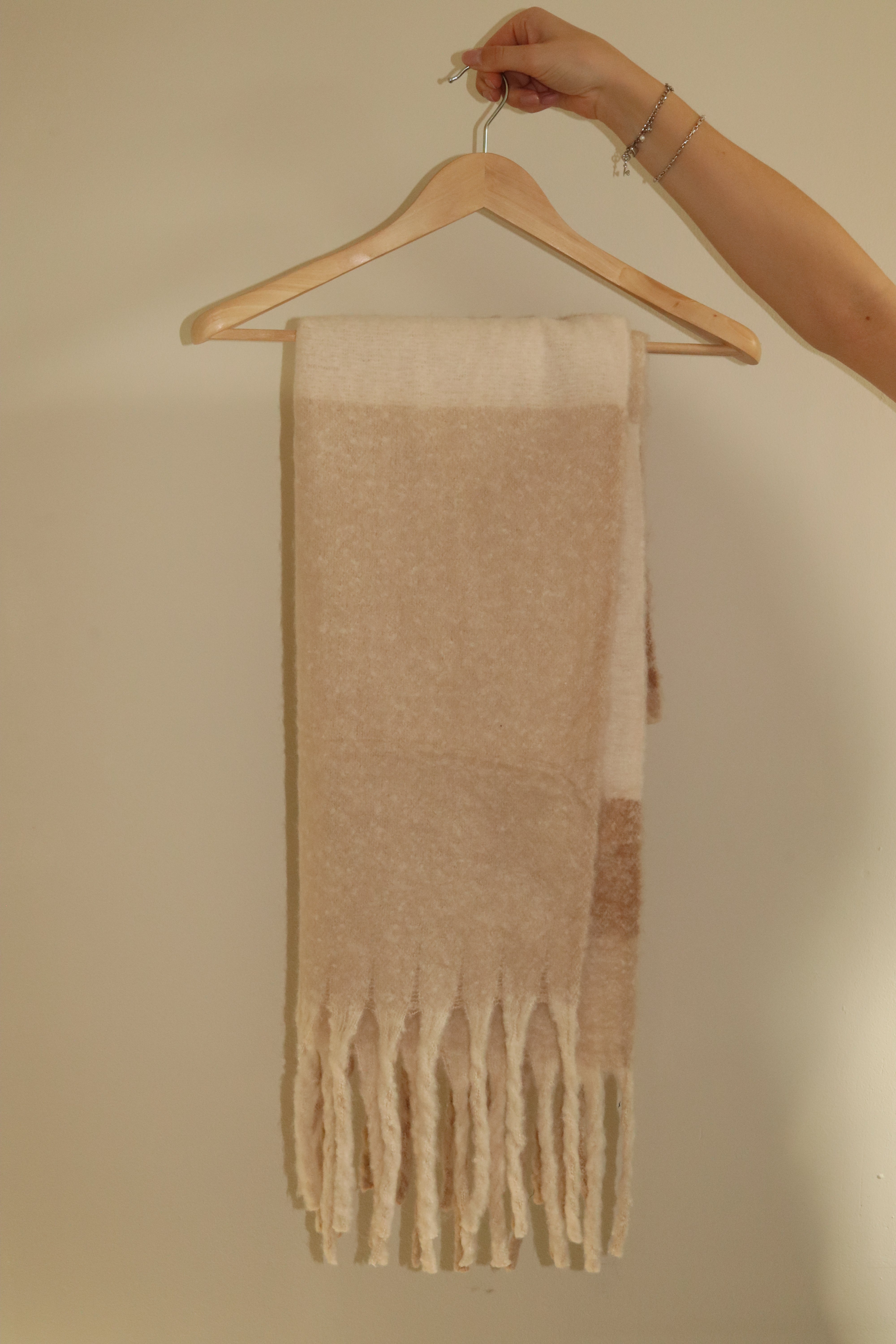 Scarf multicolour beige