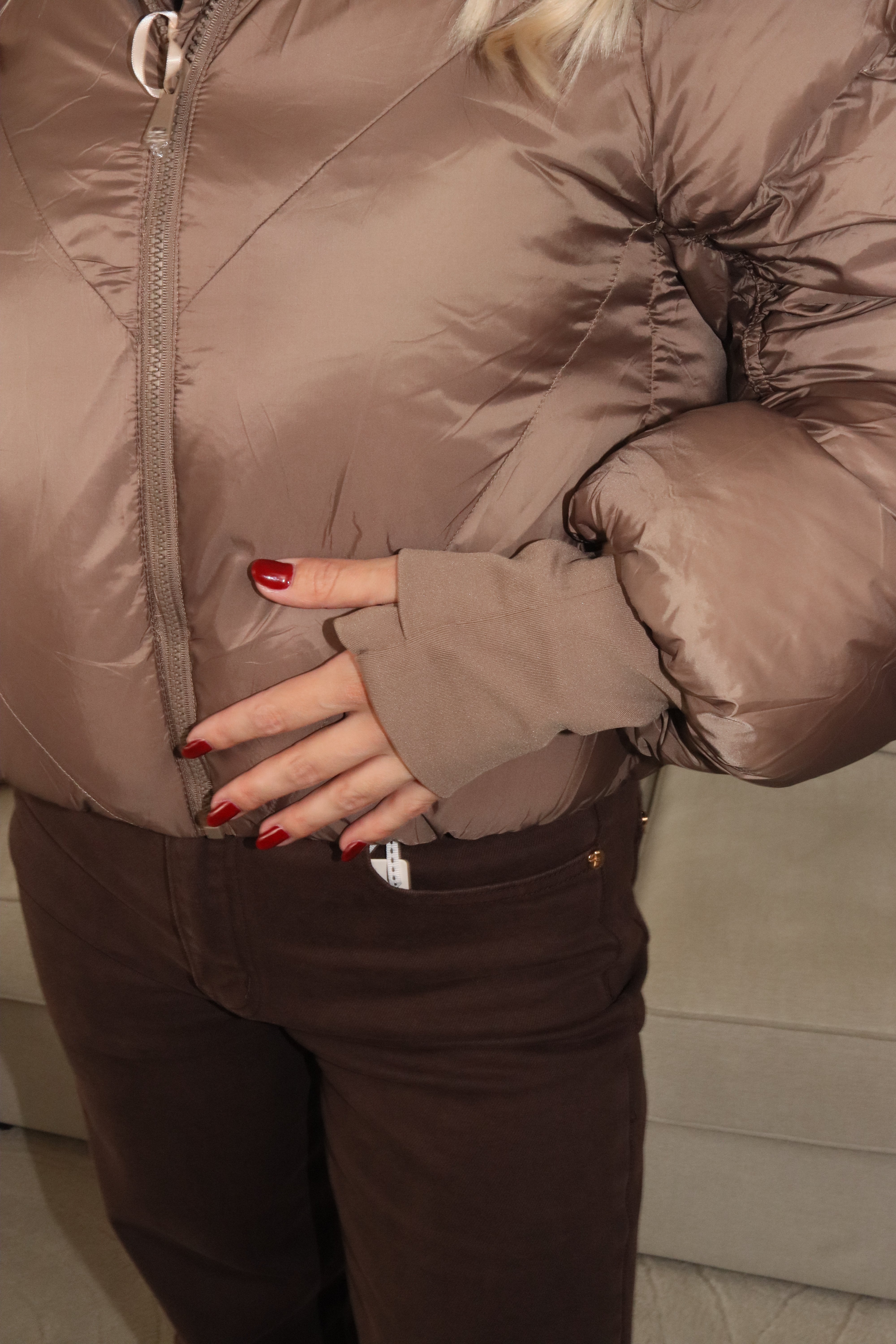 Puffer Jacket Taupe