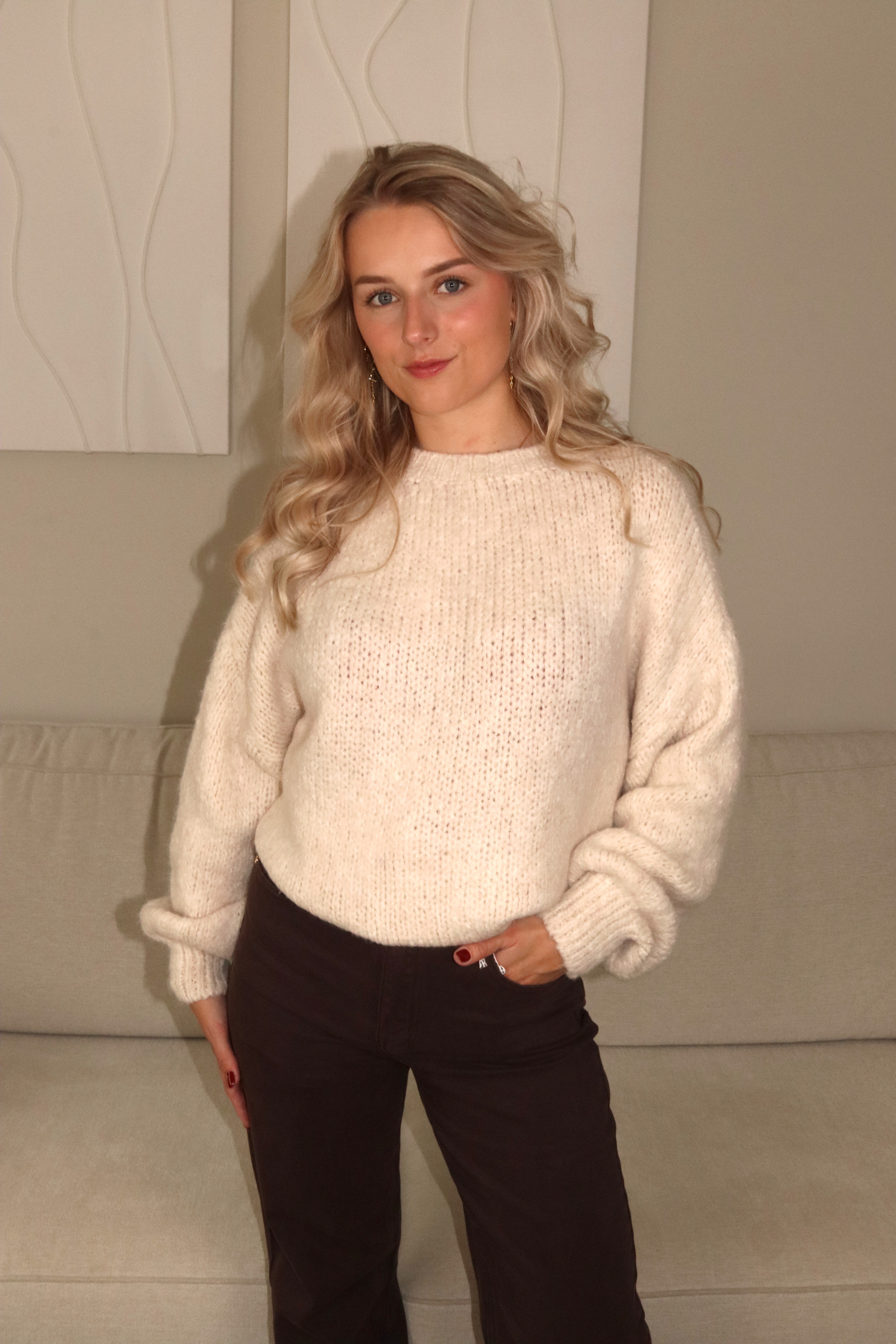 Noor knitt creme