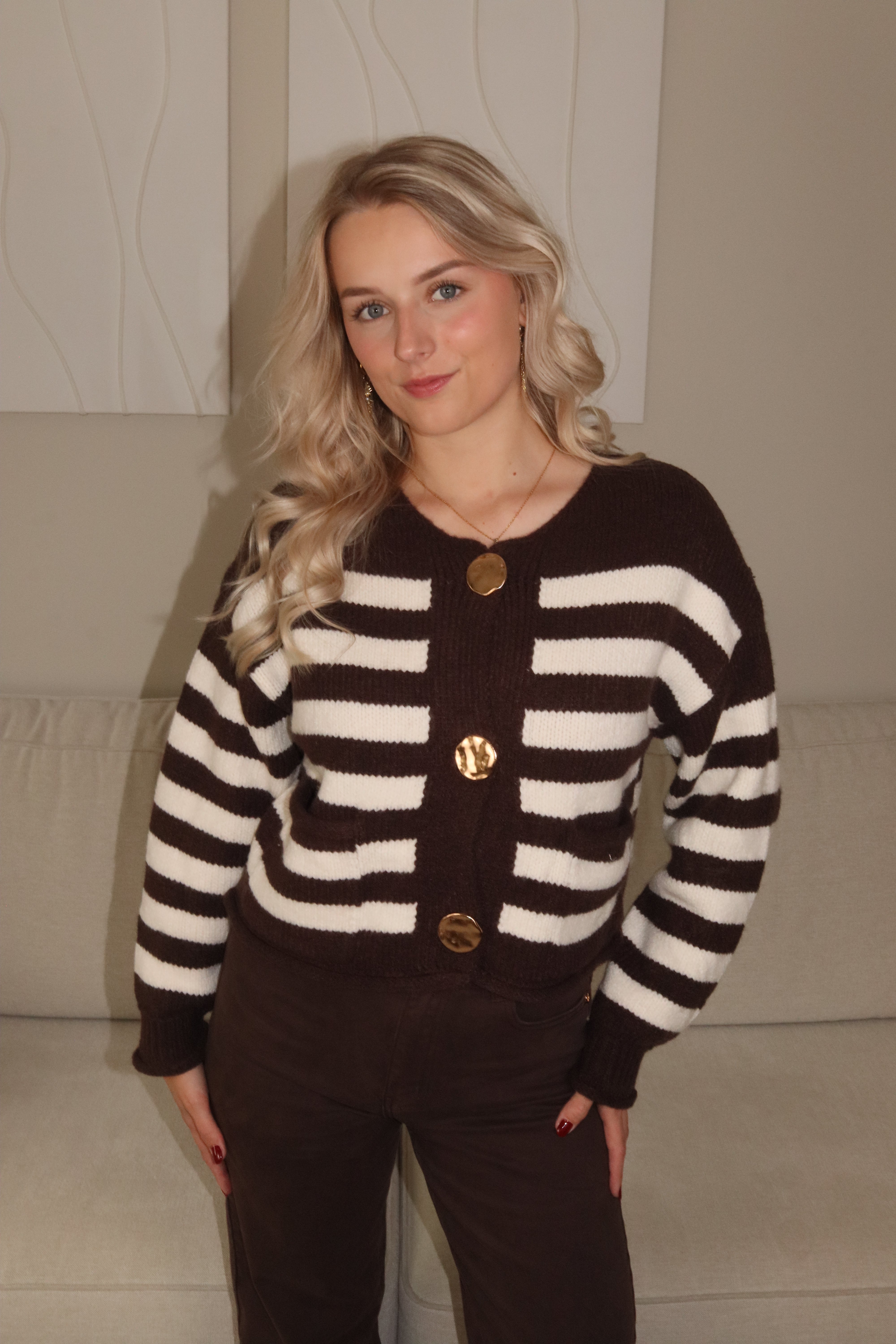 Gold Striped Knit