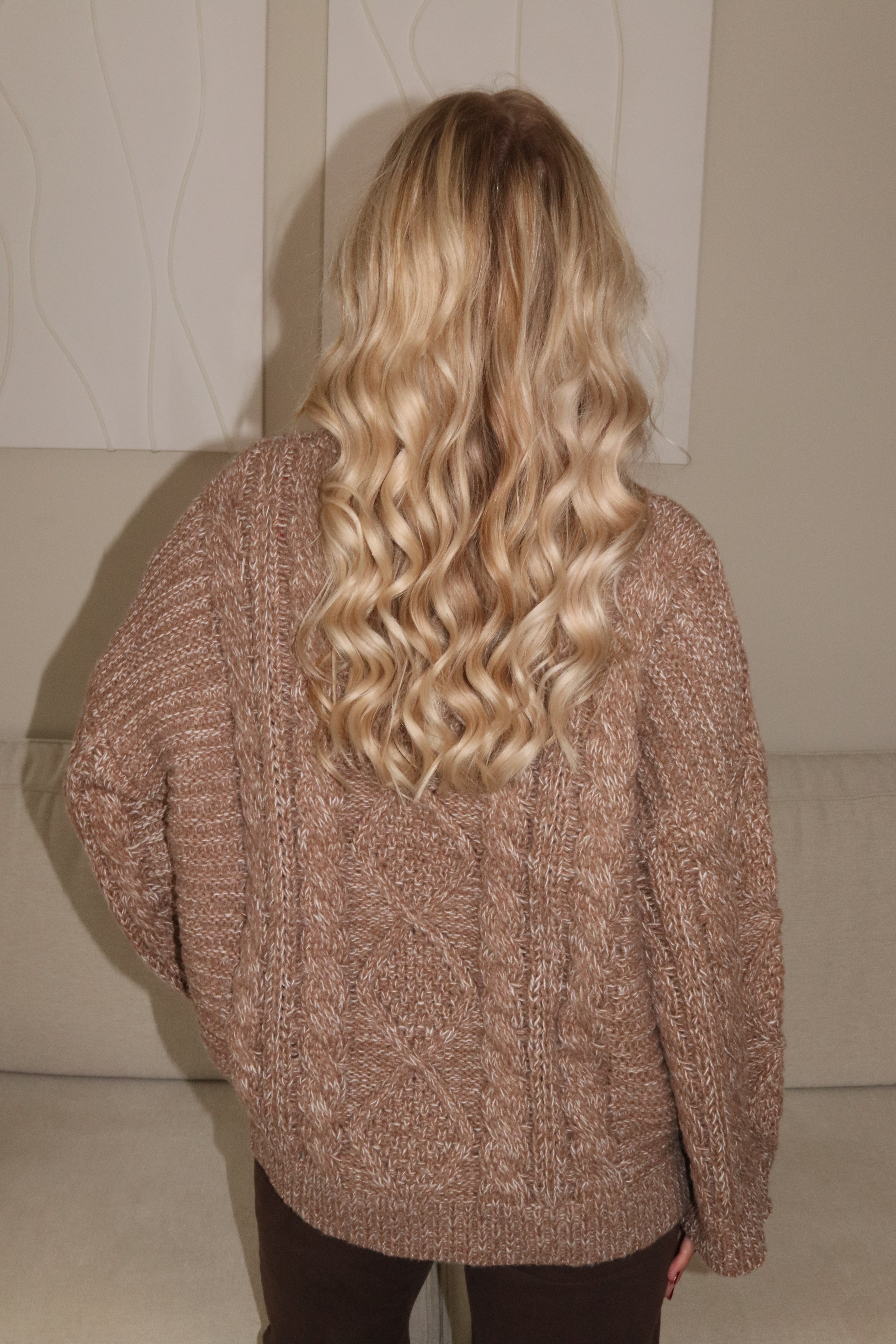 Cable Knit Brown